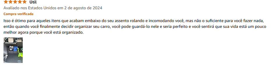 organizador de porta malas depoimentos
